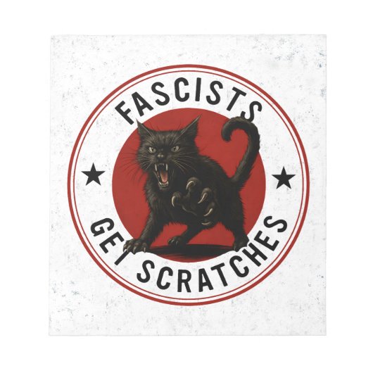 猫はファシストに反対 ノートパッド (正面)