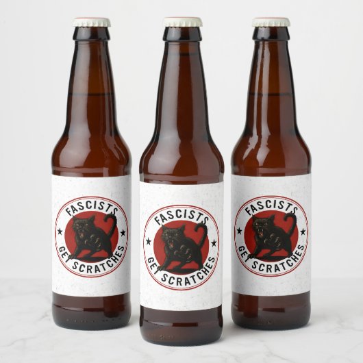 猫はファシストに反対 ビールラベル (ボトル)