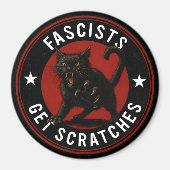 猫はファシストに反対 マグネット (正面)
