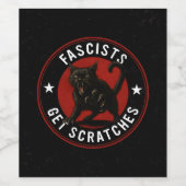 猫はファシストに反対 ワインラベル (シングルラベル)