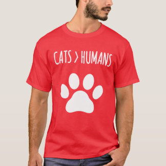 猫はベターハン人間おもしろい猫引用文おもしろい Tシャツ