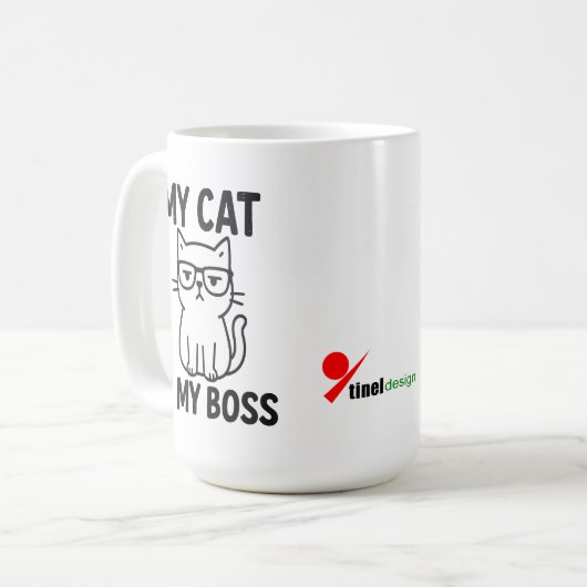 猫はボス コーヒーマグカップ (正面左)