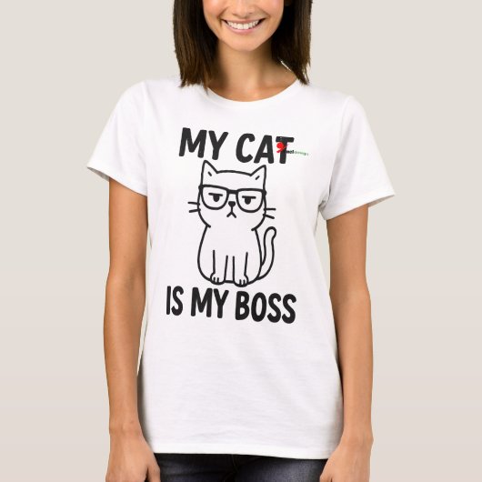 猫はボス Tシャツ (正面)
