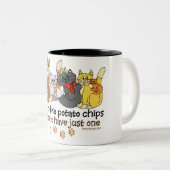 猫はポテトチップのようです ツートーンマグカップ (正面右)