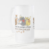 猫はポテトチップのようです フロストグラスビールジョッキ (正面左)