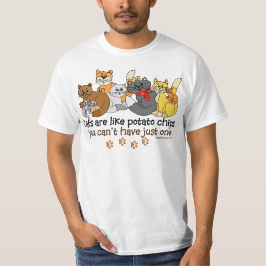 猫はポテトチップのようです Tシャツ (正面)