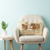 猫はポテトチップのグランジな版のようです ランバークッション (椅子)