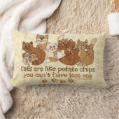 猫はポテトチップのグランジな版のようです ランバークッション (ブランケット)