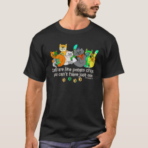 猫はポテトチップスおもしろいのTシャツだ Tシャツ