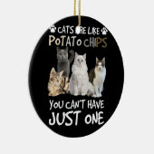 猫はポテトチップスのような猫好きT子猫 セラミックオーナメント (右)