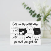 猫はポテトチップスのよう // 猫落書き ポストカード (スタンド正面)