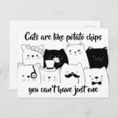 猫はポテトチップスのよう // 猫落書き ポストカード (正面/裏面)