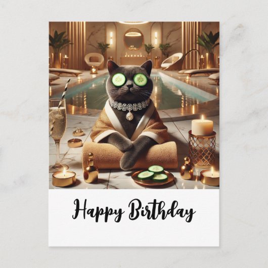 猫はリラックススパだ ポストカード (正面)