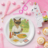 猫はロンドン食べイギリスの魚粉 ペーパープレート (パーティー)