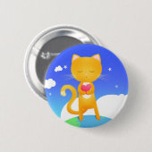 猫は世界平和-ピンバッジ--がほしいと思います 缶バッジ (正面&裏面)