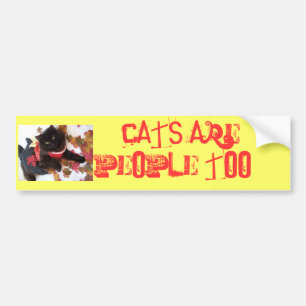 猫は人々ですも!! バンパーステッカー