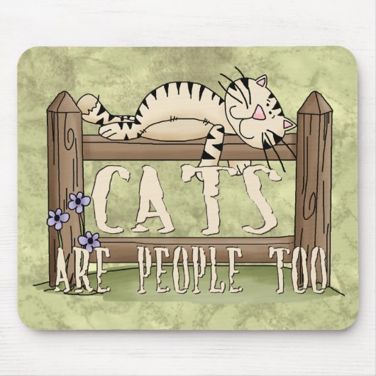 猫は人々ですも マウスパッド (正面)