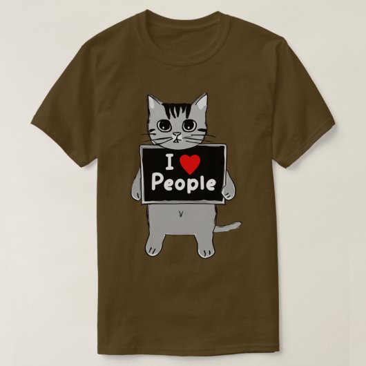 猫は人を愛する Tシャツ (デザイン正面)