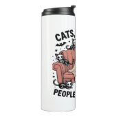 猫は人間が不気味なおもしろい幽霊 タンブラー (回転左)