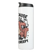 猫は人間が不気味なおもしろい幽霊 タンブラー (回転右)