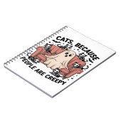 猫は人間が不気味なおもしろい幽霊 ノートブック (左側)