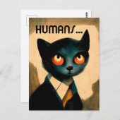 猫は人間が嫌い | Humoristic Art猫好き ポストカード (正面/裏面)