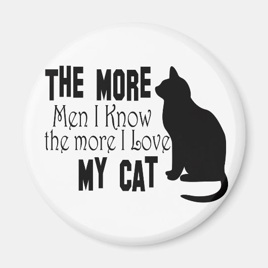 猫は人間より優れている マグネット (正面)