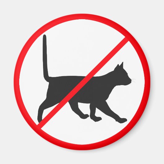 猫は入らない! マグネット (正面)