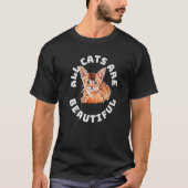 猫は全て美しい猫おもしろい心拍数プレミアム Tシャツ (正面)