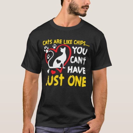 猫は切れ味が好い Tシャツ (正面)