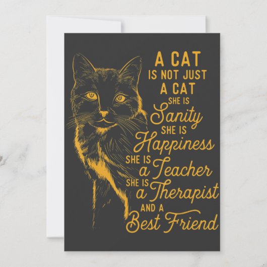 猫は単なる猫猫好きで可愛い子猫ではない サンキューカード (正面)