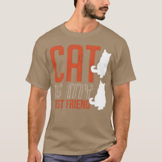 猫は友達 笑える Tシャツ