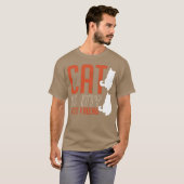猫は友達 笑える Tシャツ (正面フル)