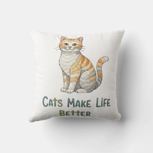 猫は命を縮める クッション (裏面)