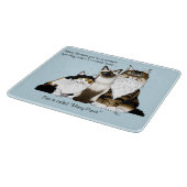 猫は多く足が青おもしろいい カッティングボード (角)
