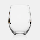 猫は多く足が青おもしろいい ステムなしワイングラス (左)