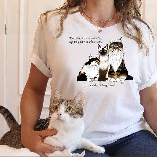 猫は多く足が青おもしろいい トライブレンドTシャツ