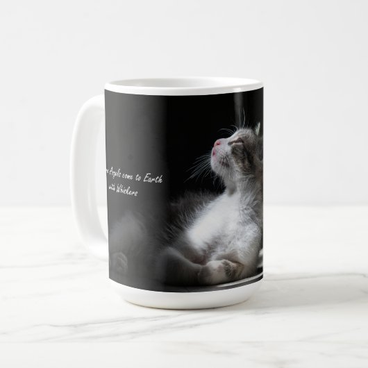 猫は天使の猫マグ コーヒーマグカップ (正面左)