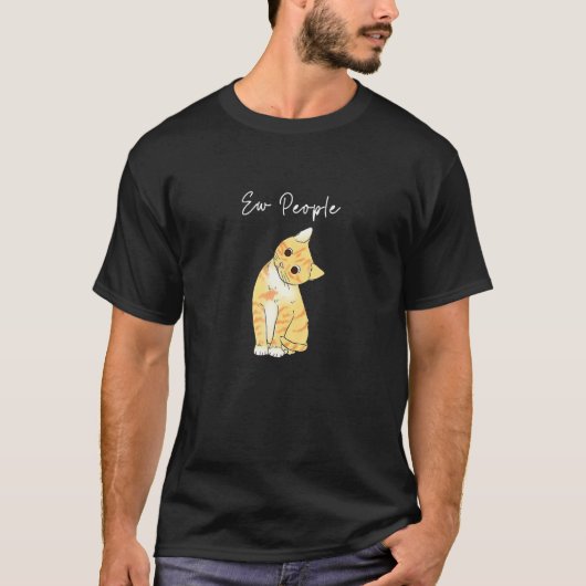 猫は嫌い 人間は大好き Tシャツ (正面)