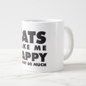 猫は嬉しいけど、あまり嬉しくない ジャンボコーヒーマグカップ (正面右)