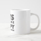 猫は嬉しいけど、あまり嬉しくない ジャンボコーヒーマグカップ (右)