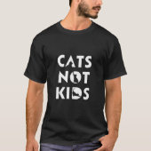猫は子どもではない猫の飼い主キャットレディパパユーモア Tシャツ (正面)