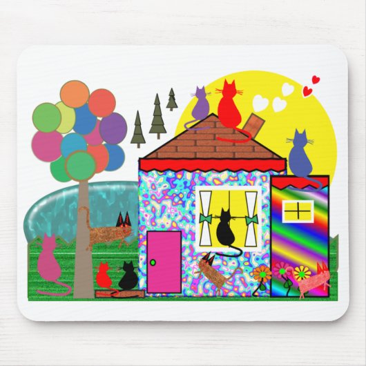 猫は家のmousepadを引き継いでいます マウスパッド (正面)