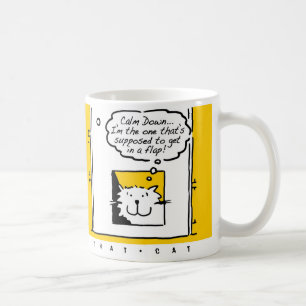 猫は少し羽ばたいている!おもしろい猫好き コーヒーマグカップ
