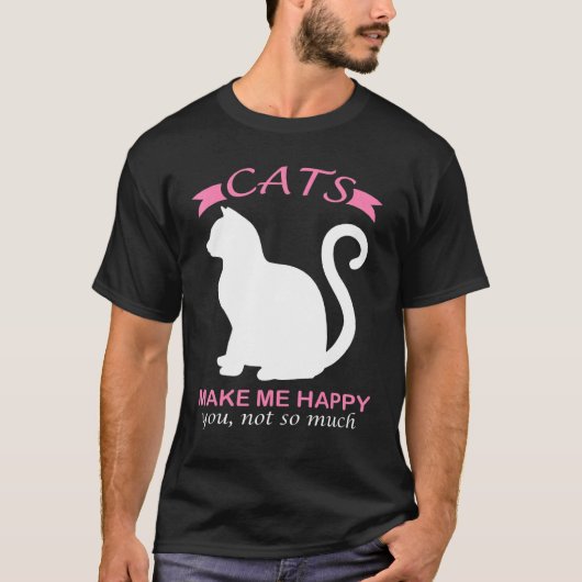 猫は幸せにしてくれない_1 Tシャツ (正面)