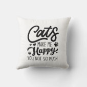猫は幸せにそんなに嬉しくない クッション (裏面)