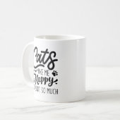 猫は幸せにそんなに嬉しくない コーヒーマグカップ (正面左)