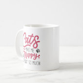 猫は幸せにそんなに嬉しくない コーヒーマグカップ (正面左)