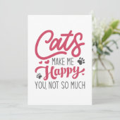 猫は幸せにそんなに嬉しくない サンキューカード (スタンド正面)