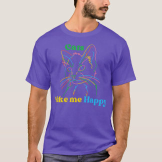 猫は幸せになる3 Tシャツ